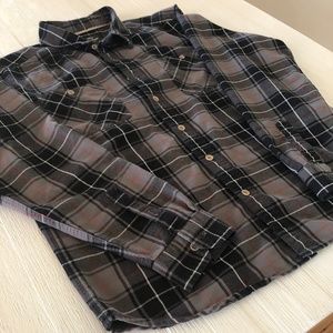 Charcoal Gray Quicksilver Waterman Flannel